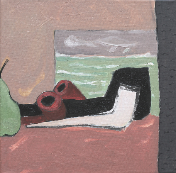 Pipes - 30x30 - huile sur toile